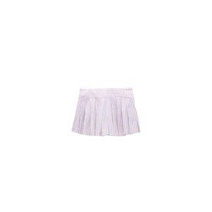 ZARA STRIPED PATCHWORK SKORT PINK / WHITE SIZE XS | 3141/278